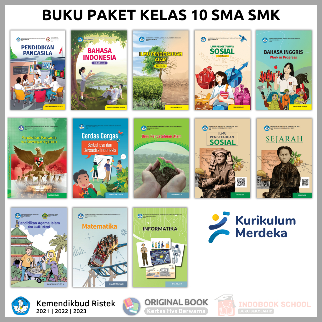 Jual Buku Paket Pelajaran Kelas 10 1 SMA SMK KURIKULUM MERDEKA Kumer ...