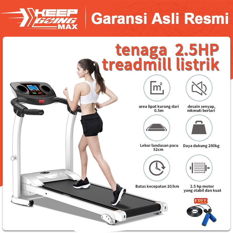 Keep Going Max Treadmill Elektrik Tredmil Listrik HP Mesin Alat Lari  Olahraga Gym Fitness Cardio