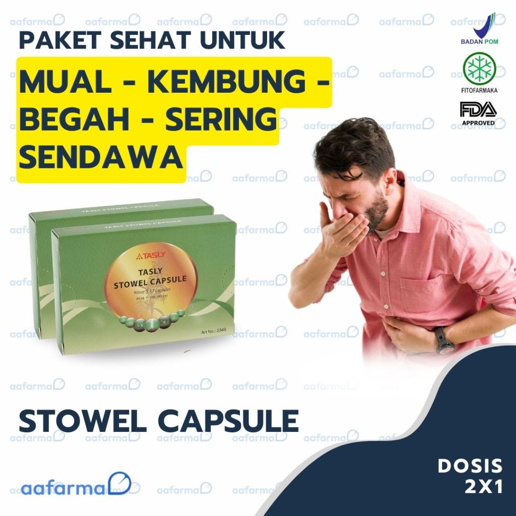 [PROMO SPESIAL] TASLY STOWEL CAPSULE | Herbal Alami | Maag, Gerd, Asam Lambung, Gastritis | 100% Ori