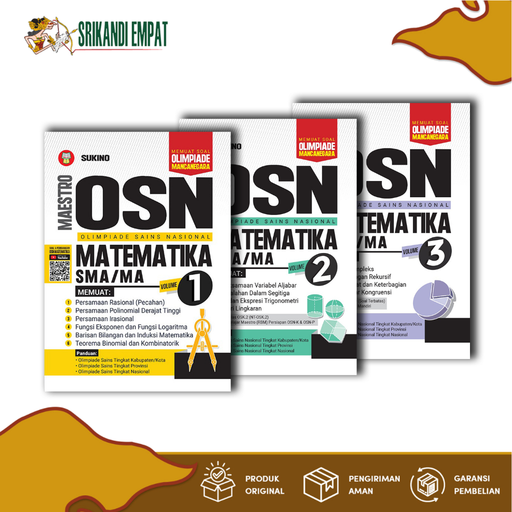 Jual Buku Olimpiade Sains Nasional Maestro Osn Matematika Smama Memuat Soal Olimpiade 0934