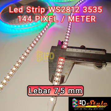 Bledauto Grosir 5m Lampu Led Strip WS2812 RGB DMX 7.5mm