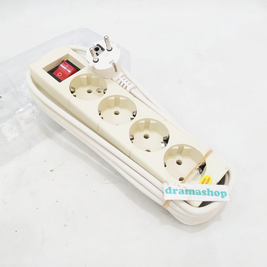 Jual PRODUK AWAL TAHUN Stop Kontak Multy Socket Switch 4 Lubang 3 Meter ...
