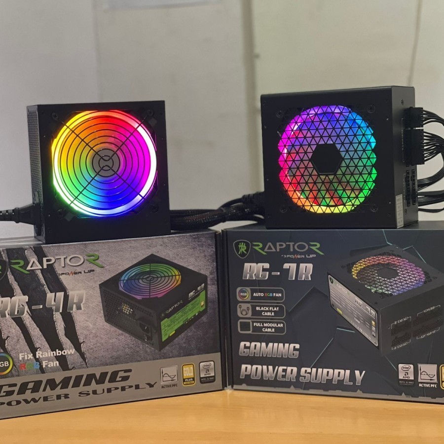 Jual Power Supply Raptor RG-4R 400W With Led RGB Gaming Power Supply ...