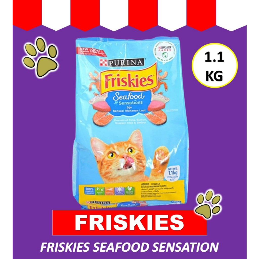 Jual FRISKIES SEAFOOD SENSATION 1,1 KG MAKANAN KUCING FRESHPACK