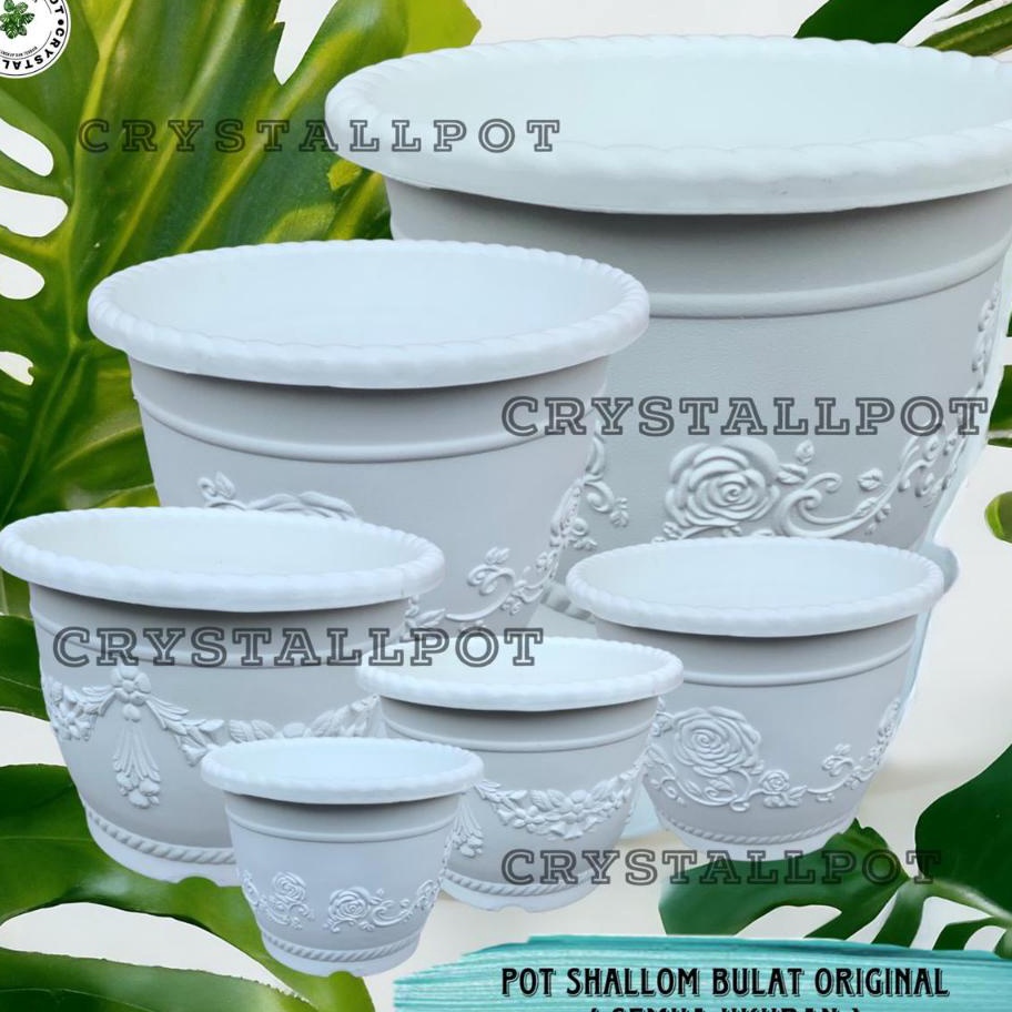 Jual KI3 Pot Bunga Tanaman Shallom Glory 3 Putih Bahan Tebal SHALLOM ...