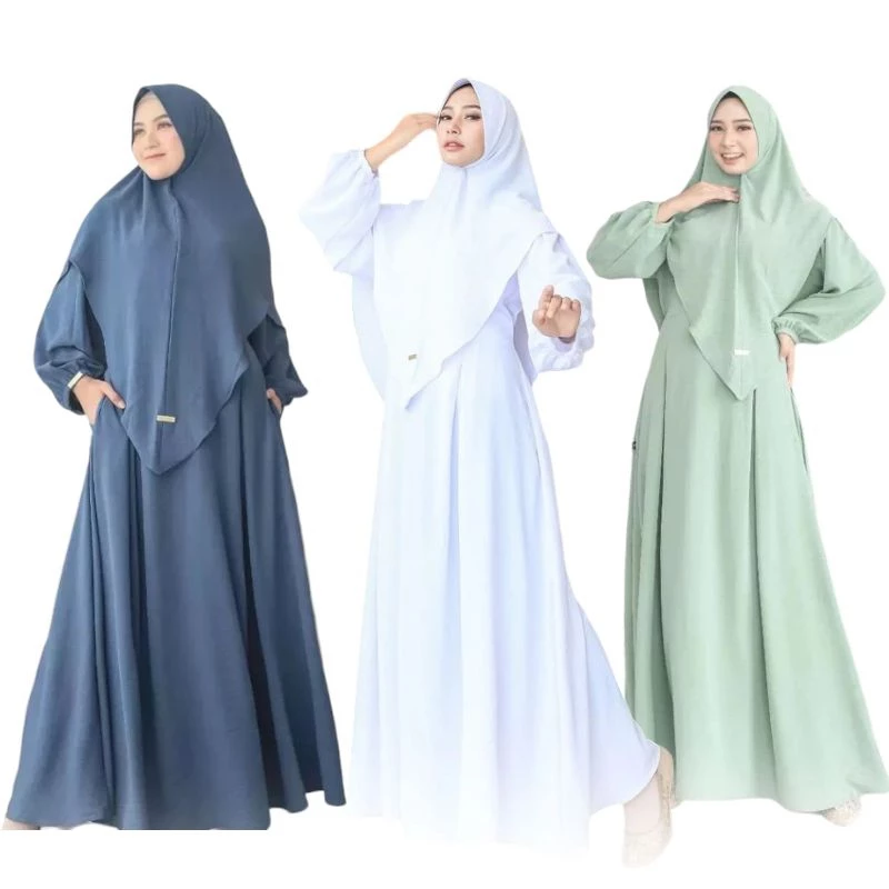 PROMO Gamis Syari Set Hijab Busui Jumbo Premium