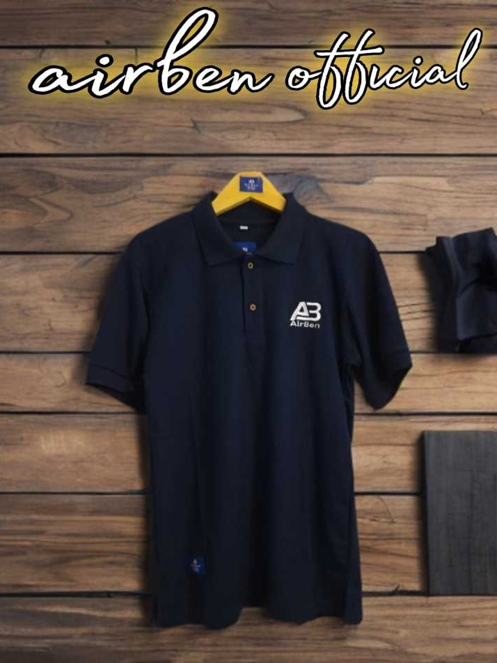 Jual AirBen Kaos Polo Shirt Pria Kerah Lengan Pendek Polos Premium NAVY ...