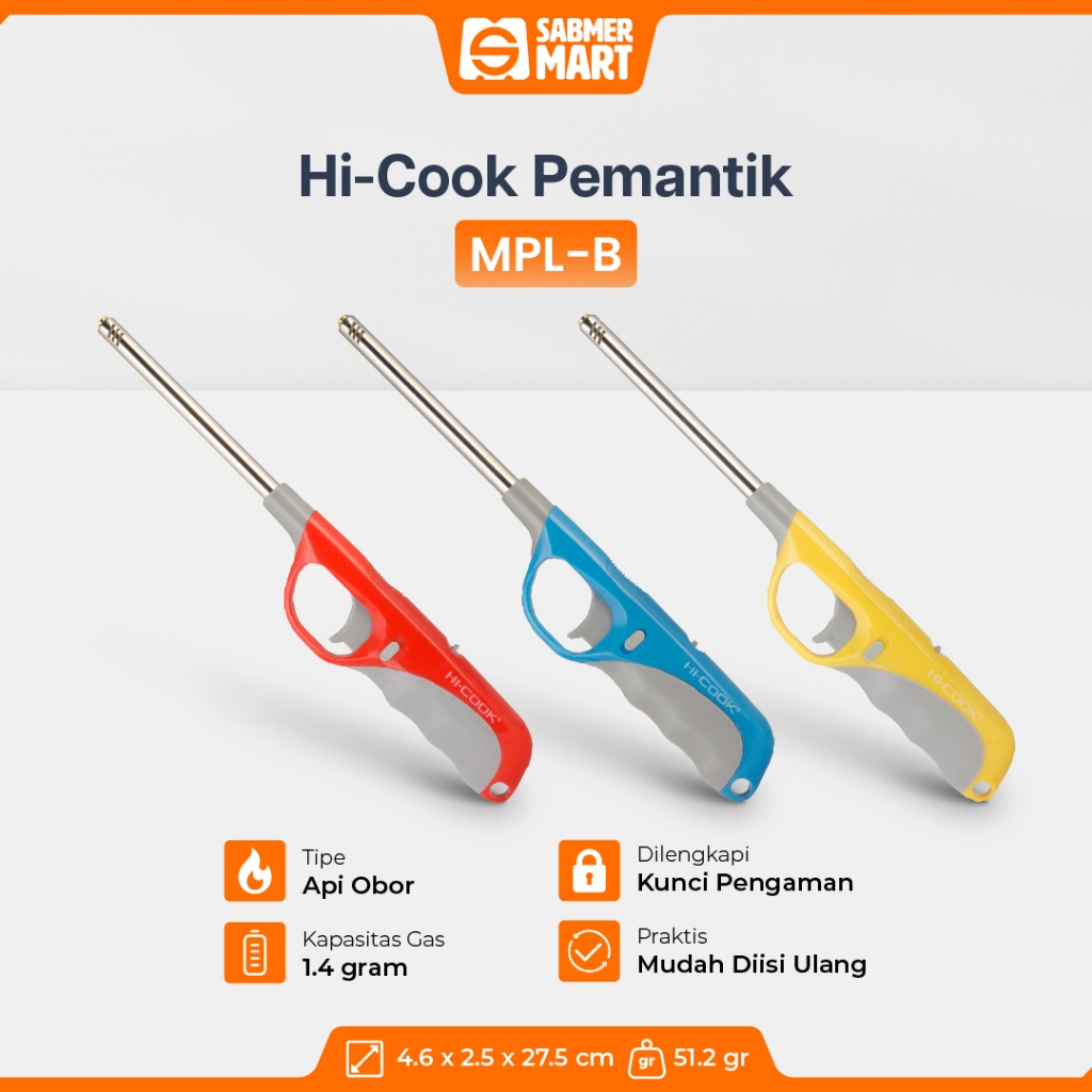 Jual Gas Lighter / Korek Api Gas / Pemantik Gas Portable Hi Cook MPL-B ...