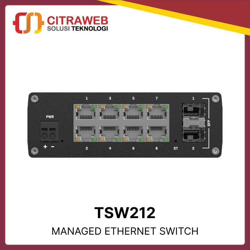 Jual Teltonika TSW212 8 Gigabit 2 SFP Managed Industrial Switch ...