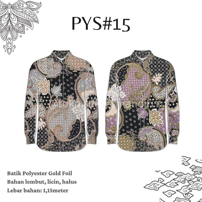Jual [PYS15] ½ meter Batik Polyester Premium Motif Abstrak Batik ...