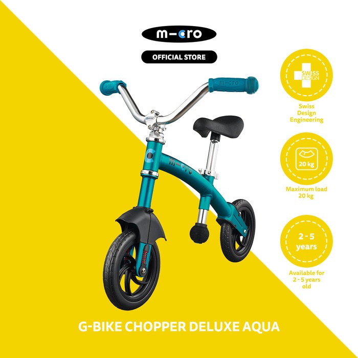 Micro G-Bike Chopper Deluxe Aqua キッズバイク Micro G-Bike Chopper