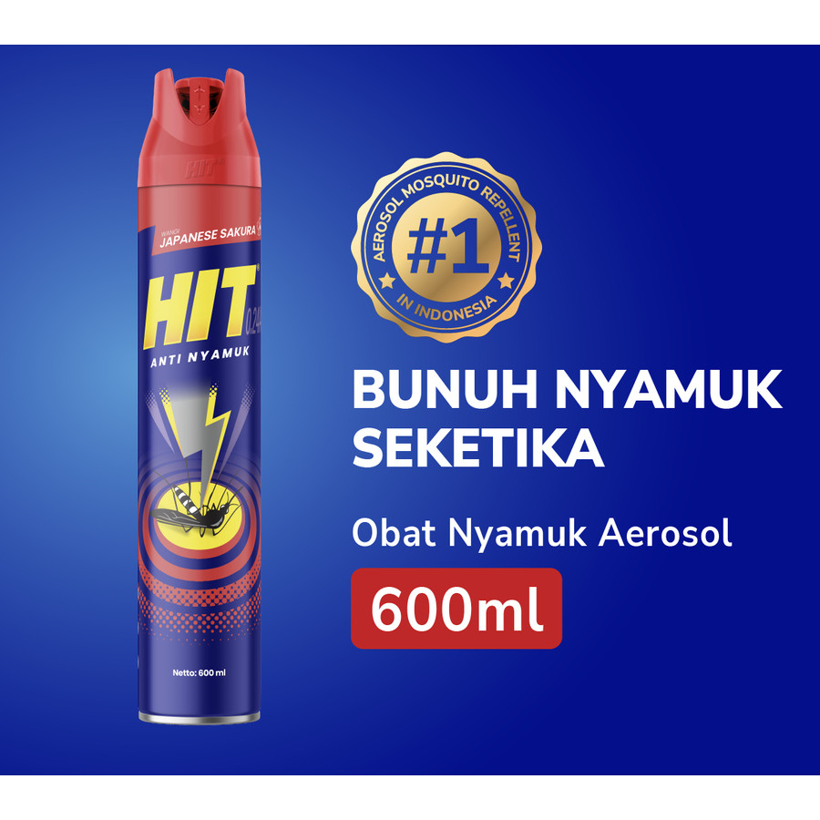 Jual Hit semprot aerosol. anti nyamuk dan kecoak 600ml | Shopee Indonesia