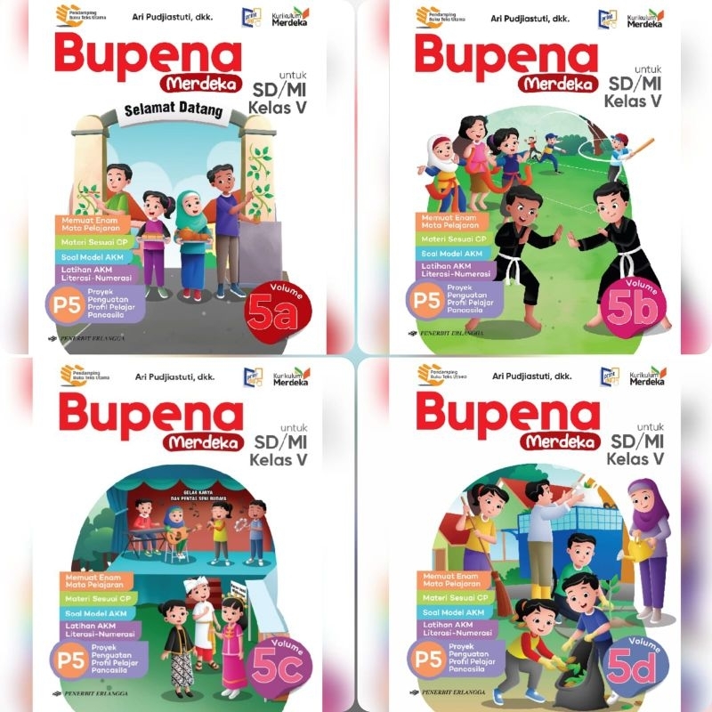 Jual BUPENA MERDEKA SD/MI KELAS 5 JILID 5A.5B.5C.5D KURIKULUM MERDEKA ...