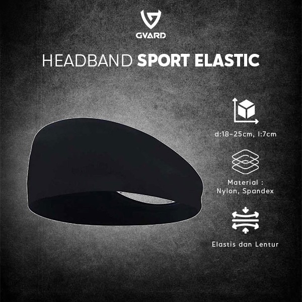 Jual GVARD Headband Sport Olahraga Pria Dan Wanita/Bandana Ikat Kepala Elastic Sport Hairbands
