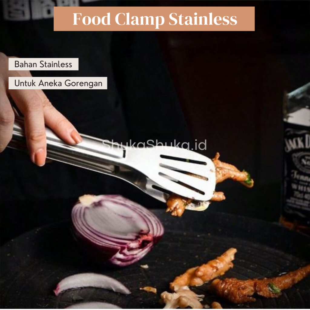 Jual Capit Makanan Gorengan Stainless Jepitan Gorengan Food Clamp