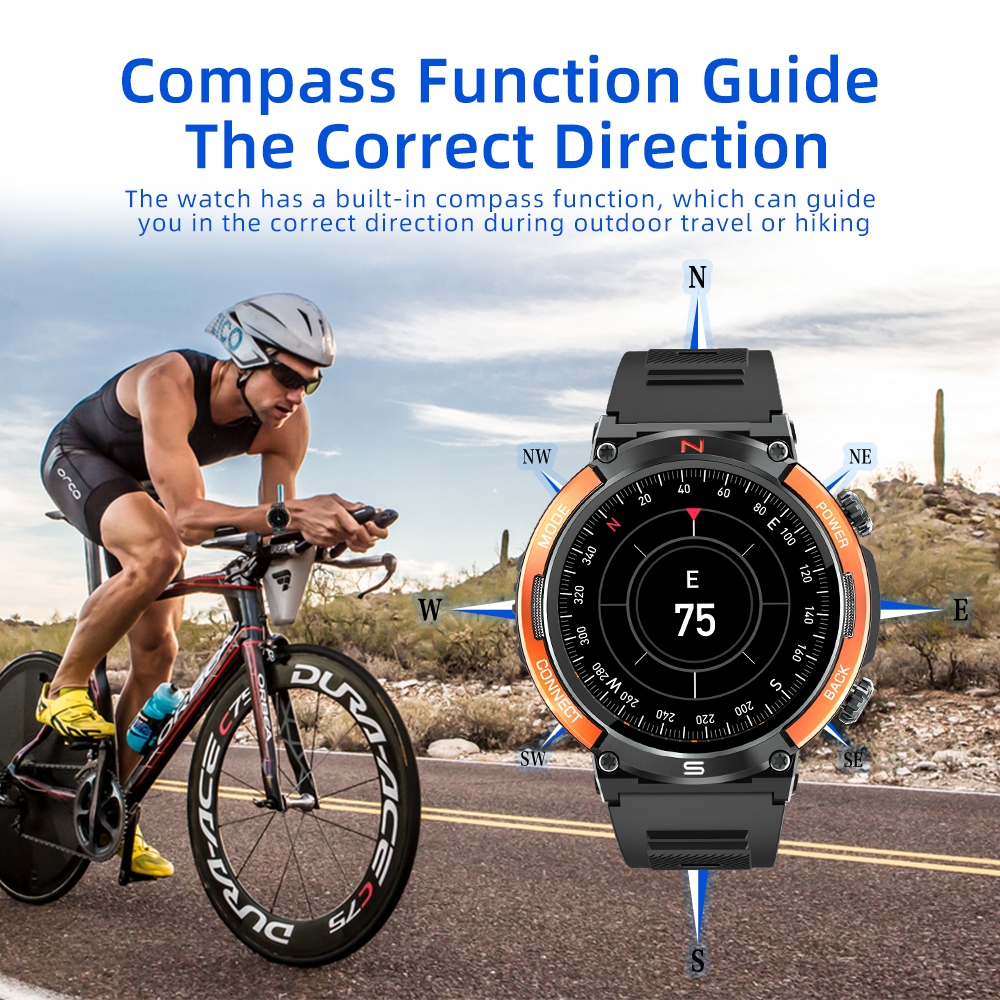 Jual Simbojoy Smartwatch Jam Tangan Pria Compass Altitude Custom ...