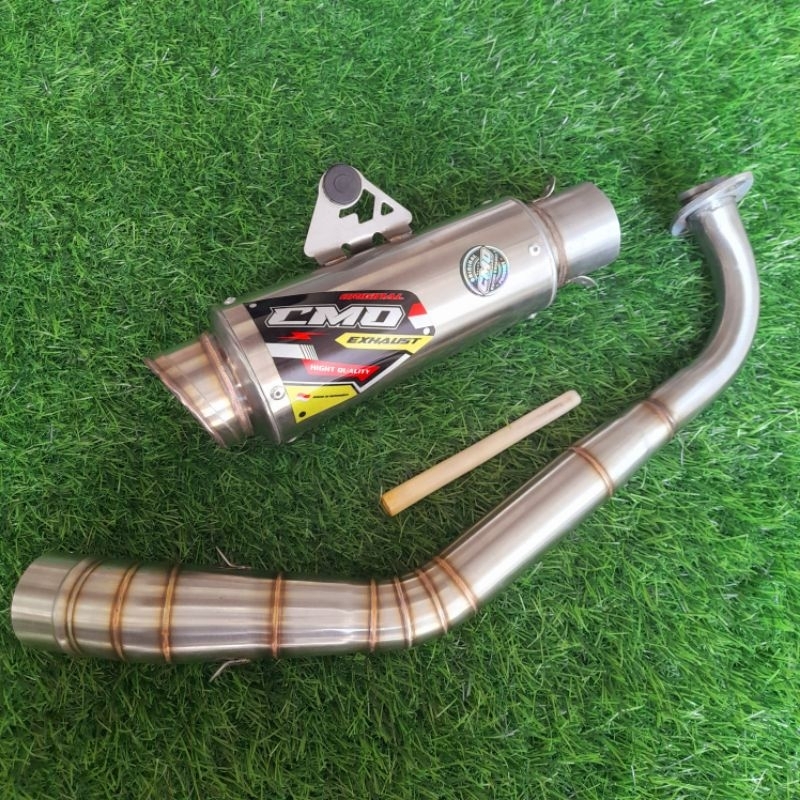 Jual Knalpot racing aerox pcx nmax vario160 20cm leher non sambung las ...