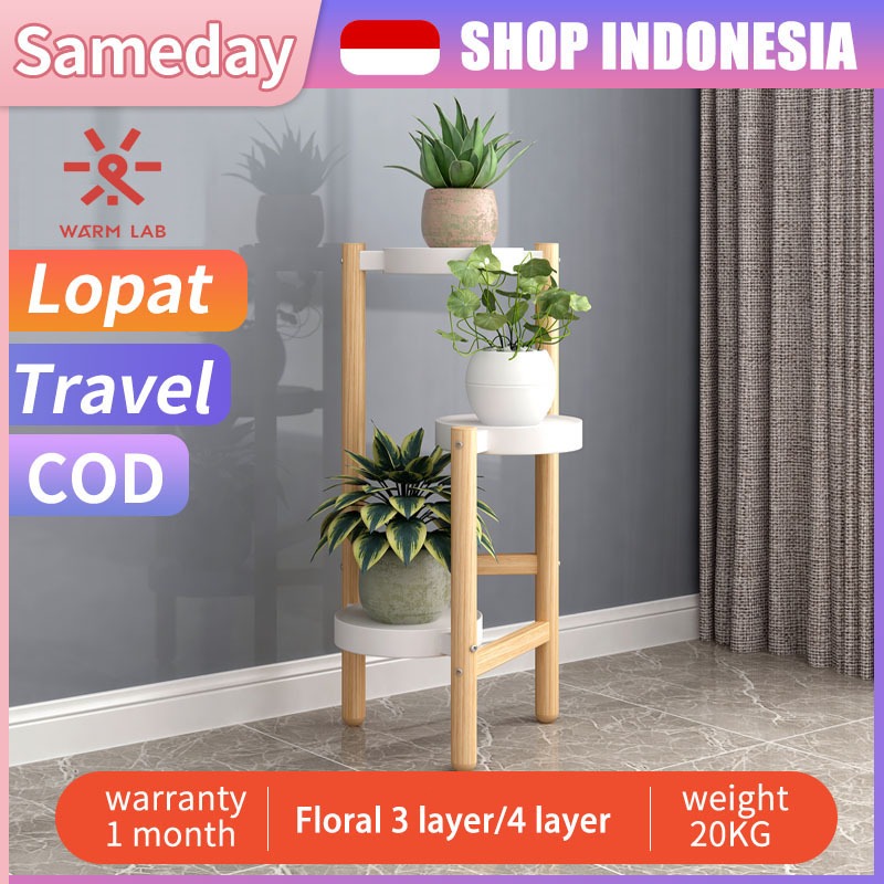 Jual WARM LAB Rak bunga yang dapat disesuaikan sudut Rak pot bunga RAK ...