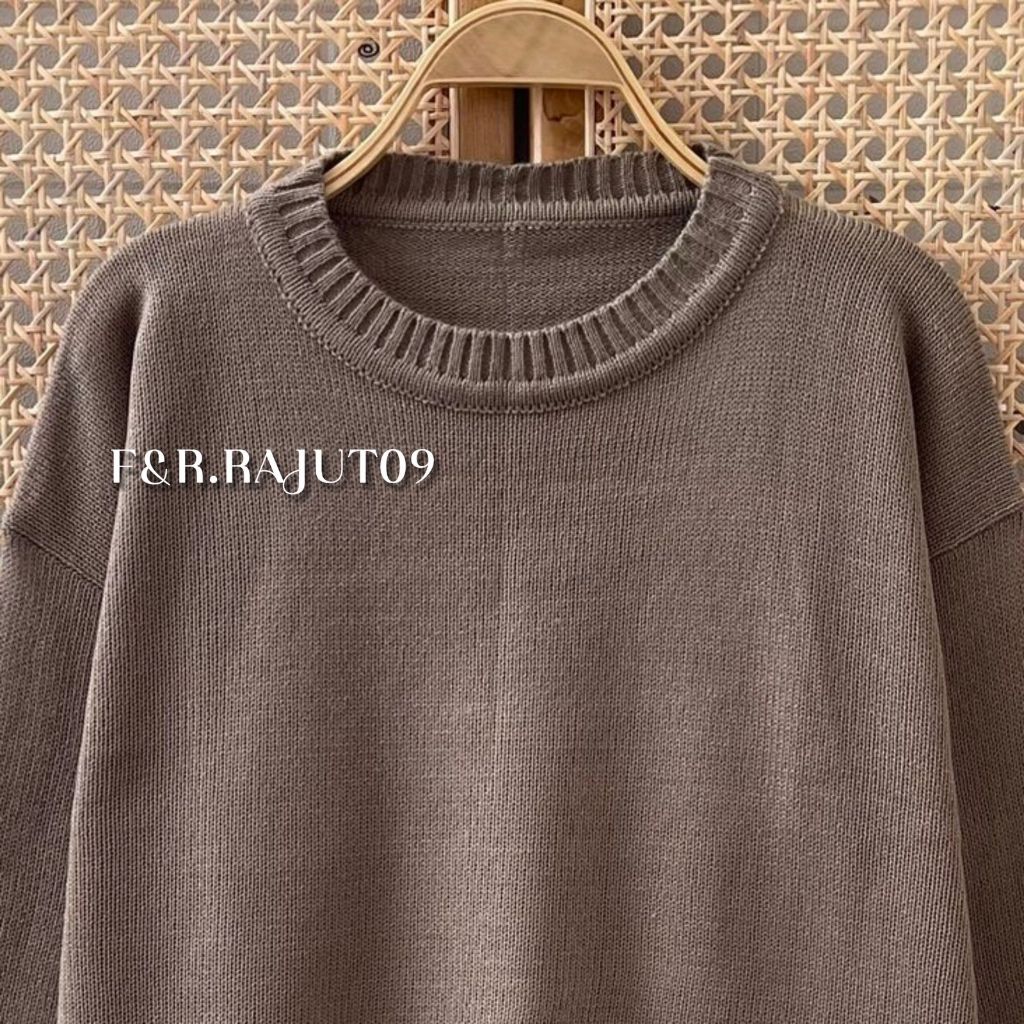 Jual Aurora Basic Crop Top Rajut Wanita Oversize - Sweater Rajut Crop ...