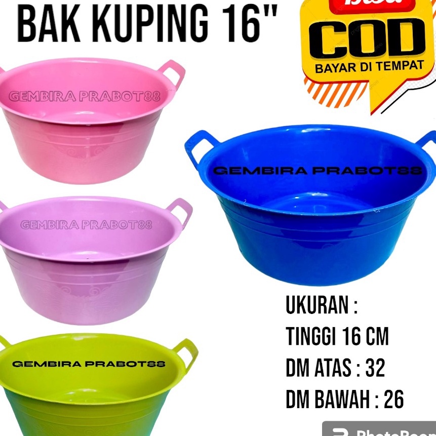 Jual KF7 COD BAK KUPING BASKOM KUPING UKURAN 16 WARNA SOFE | Shopee ...