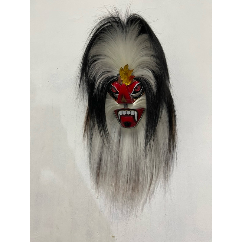 Jual Topeng ganong merah mata kaca rambut super tebal | Shopee Indonesia