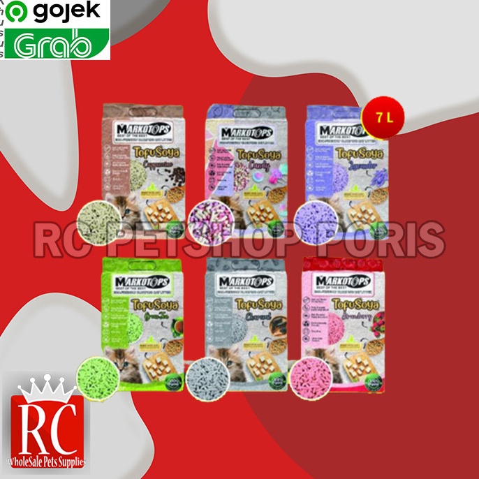 Jual GOSEND Markotop Soya Tofu Clump Cat Litter 7 Cat Litter Pasir