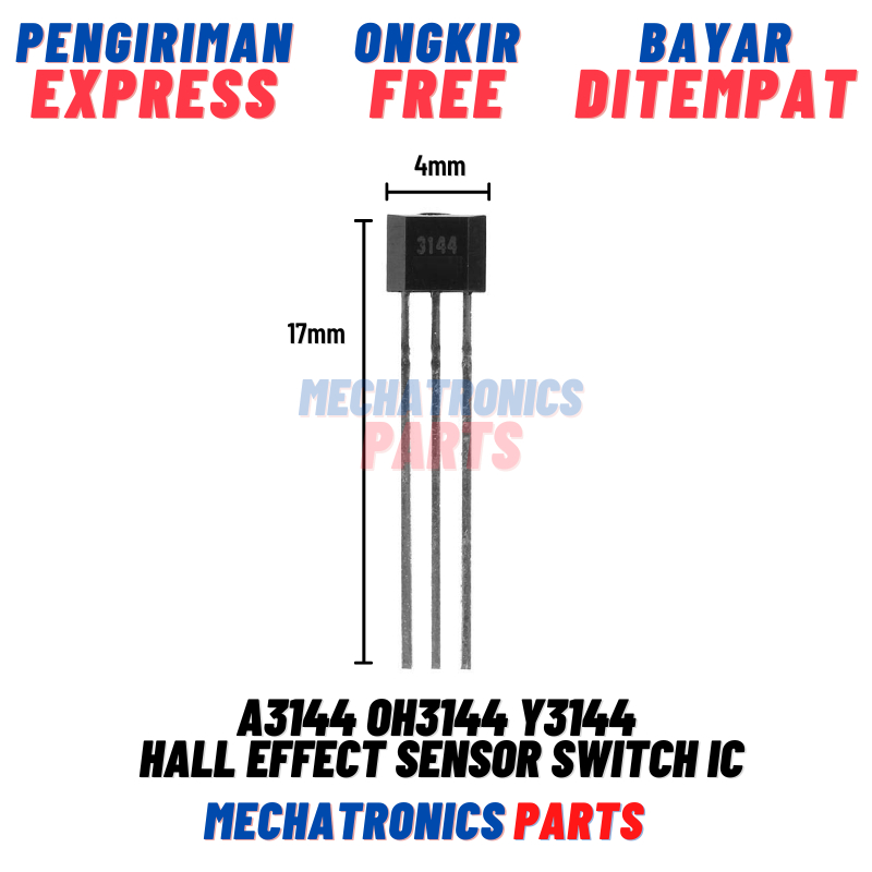 Jual A3144 OH3144 Y3144 HALL EFFECT SENSOR SWITCH IC | Shopee Indonesia