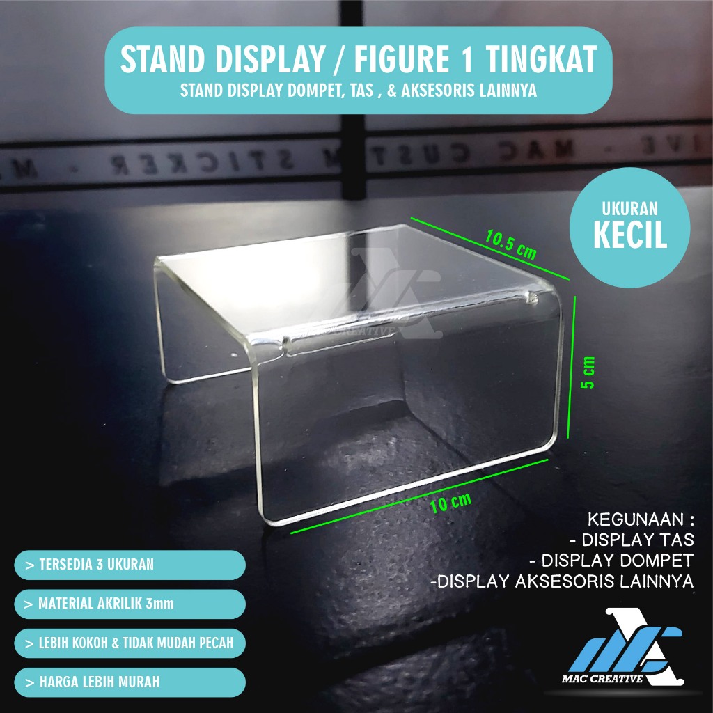 Jual AKRILIK DISPLAY FIGURE, STAND FIGUR STAND AKRILIK FIGURE 1 Tingkat ...