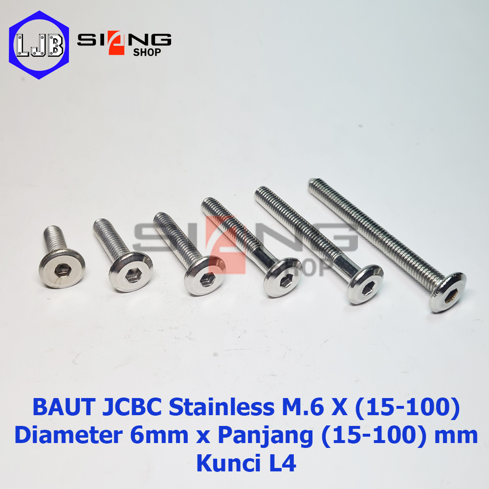 Jual Baut JCBC Stainless M6 Panjang 15 Sd 100mm Baut Speaker Furniture