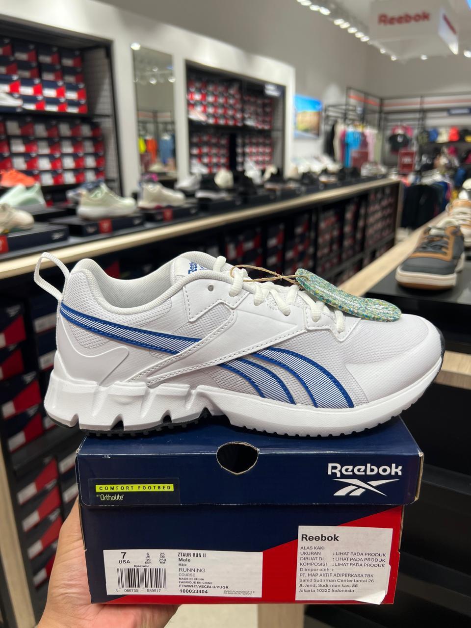 Jual Reebok Ztaur Run II Running Course White/Vecblue 100033404 Men's ...