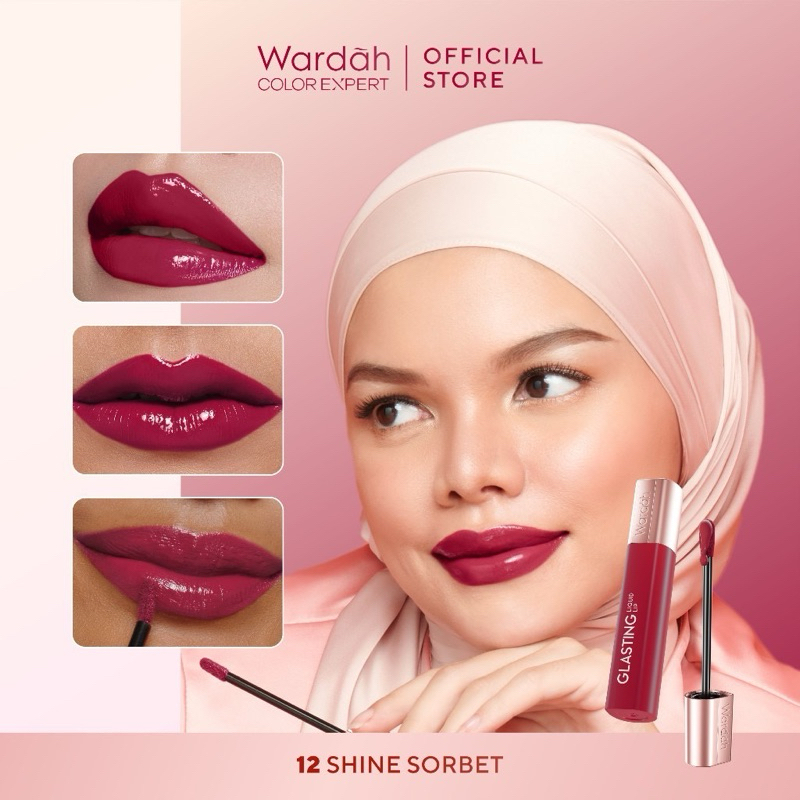 Jual WARDAH GLASTING LIQUID LIP ORIGINAL | GLASTING ORIGINAL 100% ...