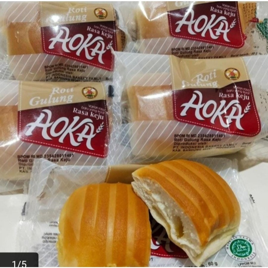 Jual AOKA Roti Gulung isi Selai 60gr ENAK EMPUK ( KARTON / DUS ...