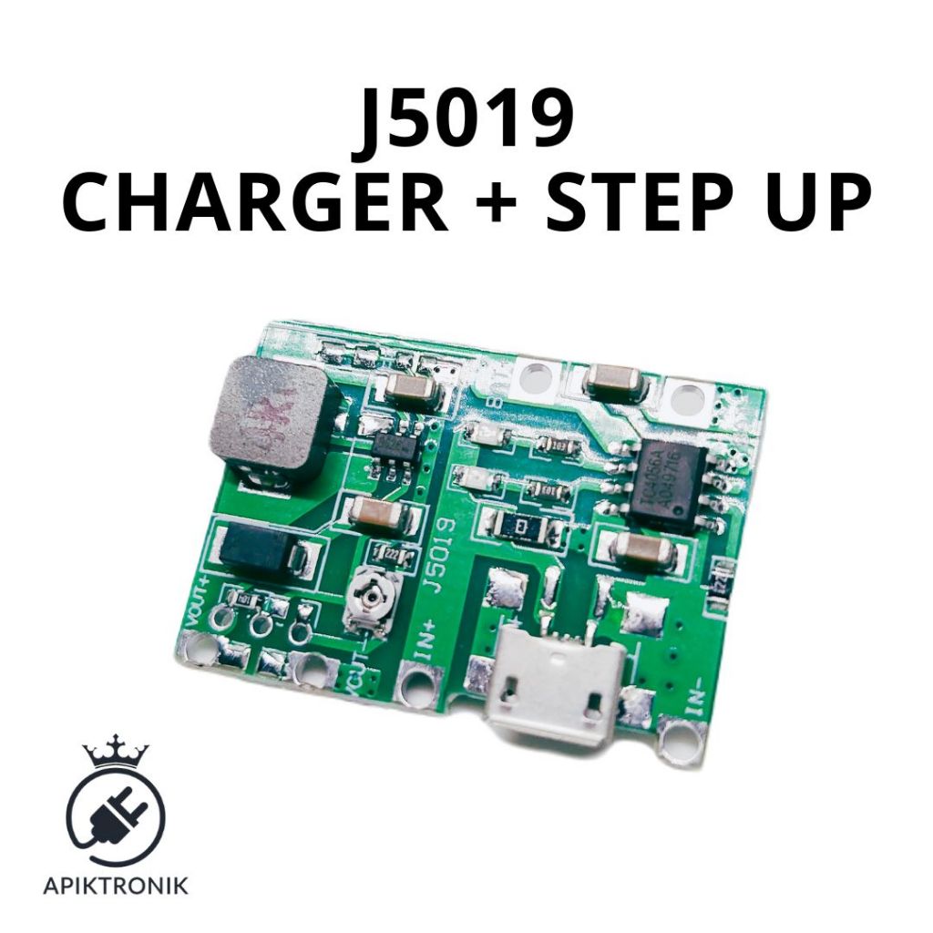 Jual J5019 Modul 2in1 Cas Baterai Lion 18650 TP4056 + Step up Regulator ...
