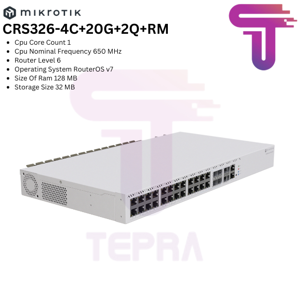 Jual Mikrotik CRS326-4C+20G+2Q+RM | 20 Port 2.5G Cloud Router Switch ...