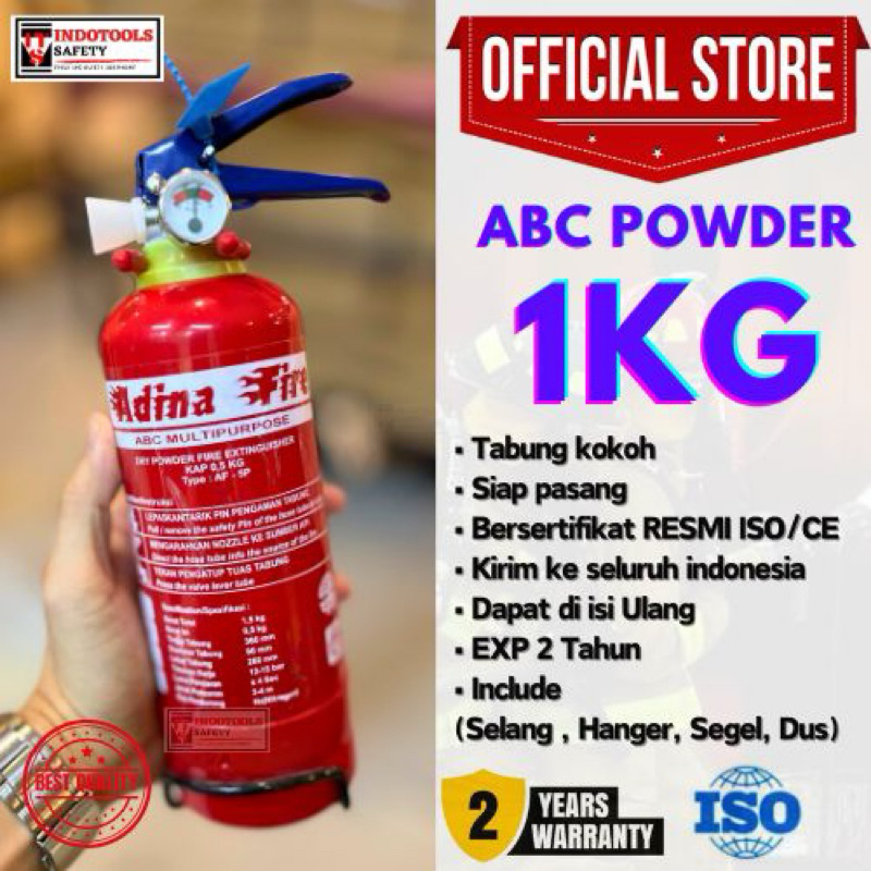 Jual BERSERTIFIKAT APAR 1 KG / ABC POWDER 1 KG / GARANSI 2th | Shopee ...