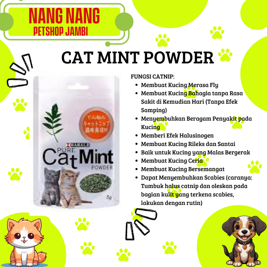 Jual Catnip catmint cat mint - PURE CATMINT POWDER - BIKIN FLY KUCING ...