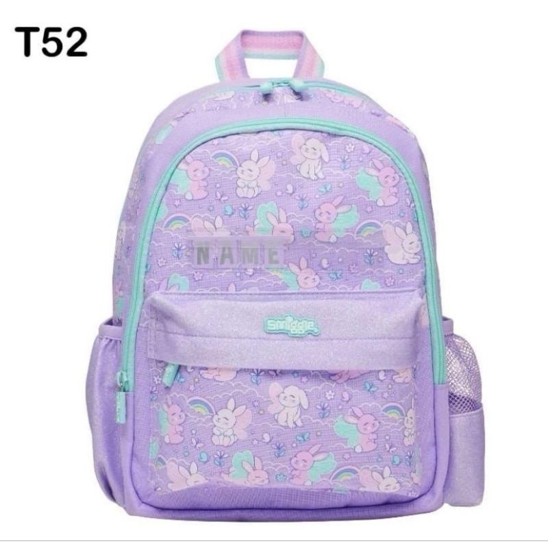 Jual Ransel Smiggle Rabbit purple Abjad TK/Backpack Anak Perempuan TK ...