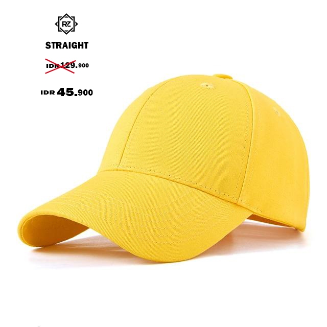 Jual Rz Straight Topi Baseball Cap Polos Unisex Pria Wanita