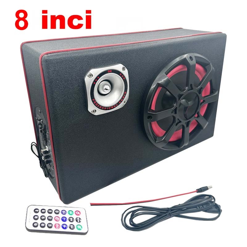 Carstorm 5/6/8/10 Inch Car Bass Subwoofer Bluetooth HI-FI Power Amplifier  Speaker With Remote