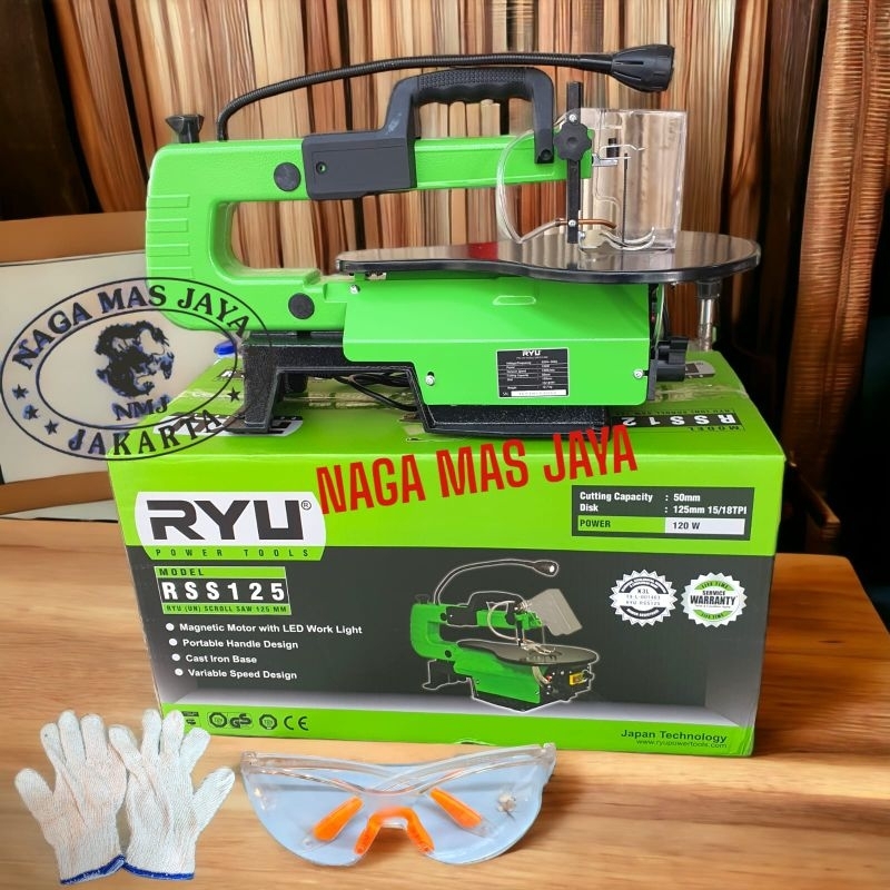 Jual MESIN SCROLL SAW 16 INCH RYU RSS 125 / MESIN GERGAJI UKIR KAYU RYU ...