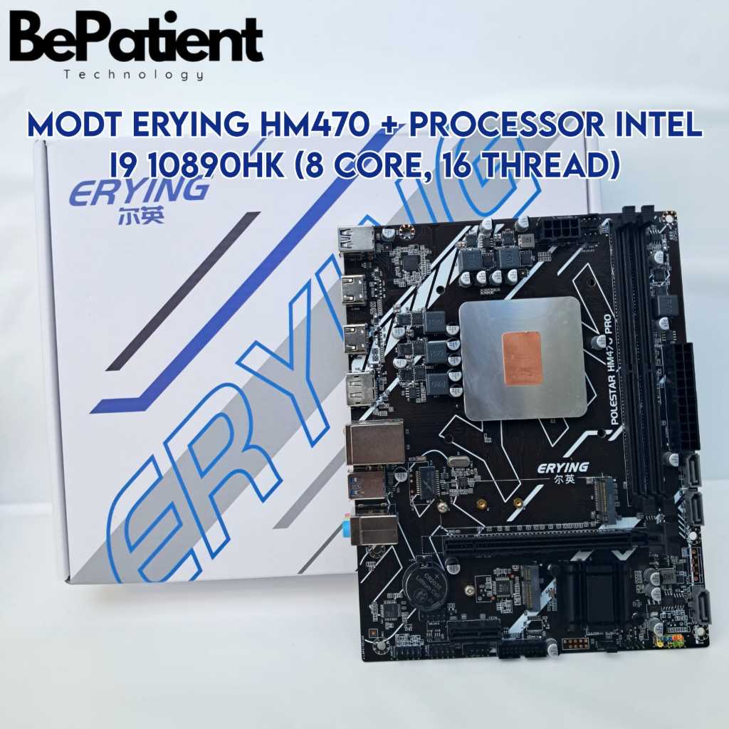 Jual ERYING MoDT Motherboard HM470 + Processor I9 10890HK (8 Core, 16 ...