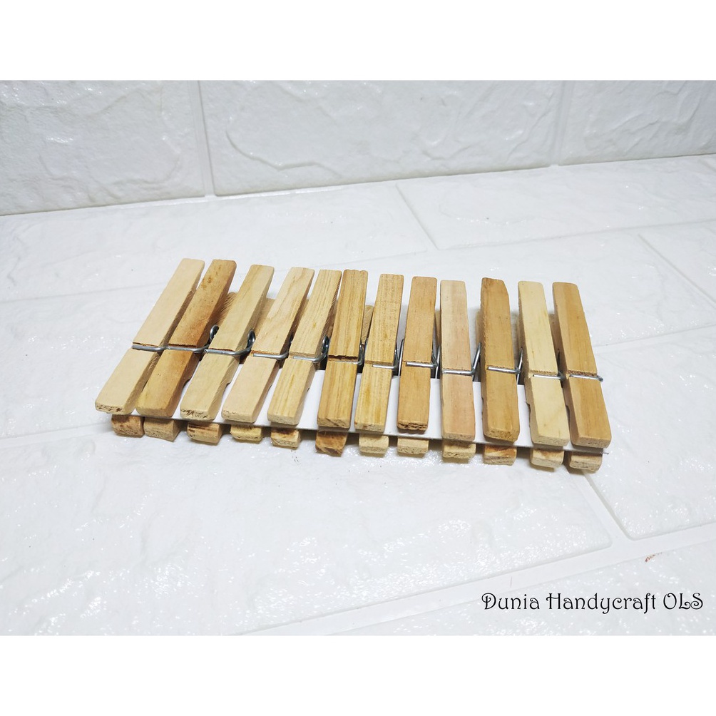 Jual STAR Jepitan Kayu Polos Klip Kayu Isi 12 pcs Capit Handcraft Unik ...