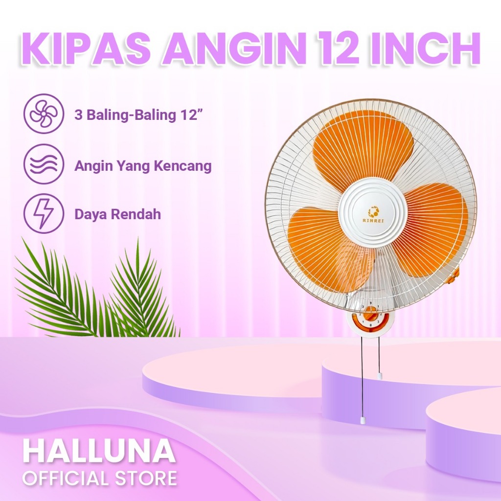 Jual Rinrei Kipas Angin Dinding 12 Inch Kipas Angin Tempel Dinding ...