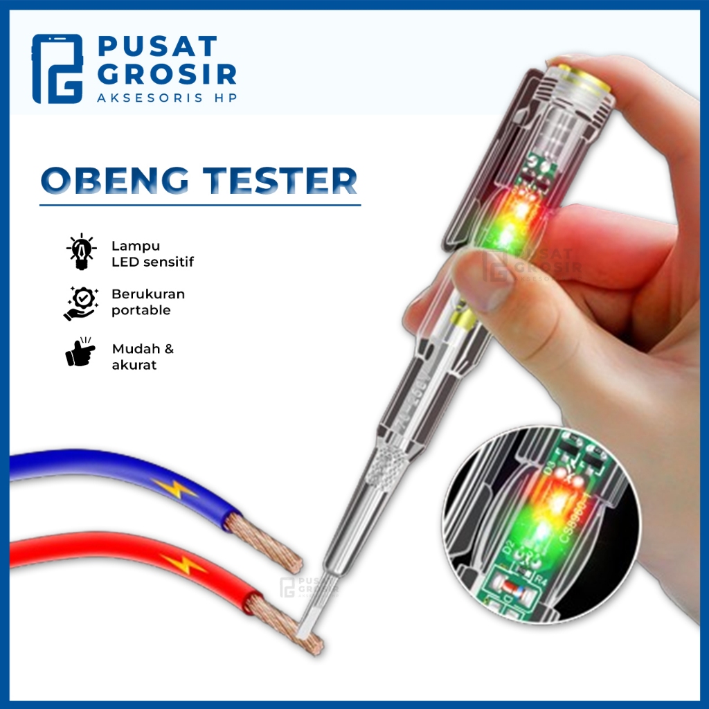 Jual Obeng Tester Tespen Dual Led LIstrik With Indicator Tes pen Sensor ...