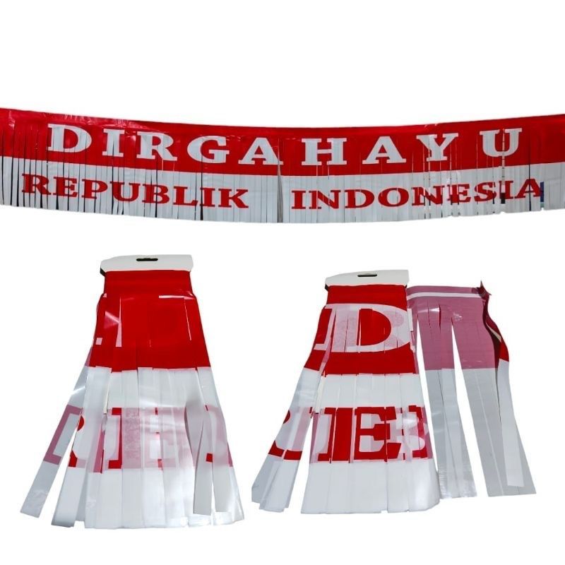 Jual Bendera rumbai Tirai dirgahayu Bendera Merah putih Garuda Lespang ...