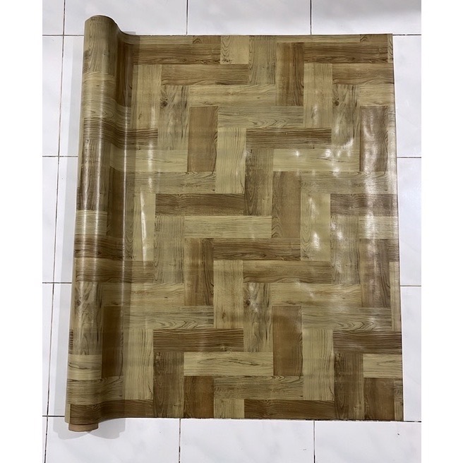 Jual Karpet Plastik Lantai Motif Kayu Meteran Perlak Vinyl Lebar M Taplak Meja Warteg