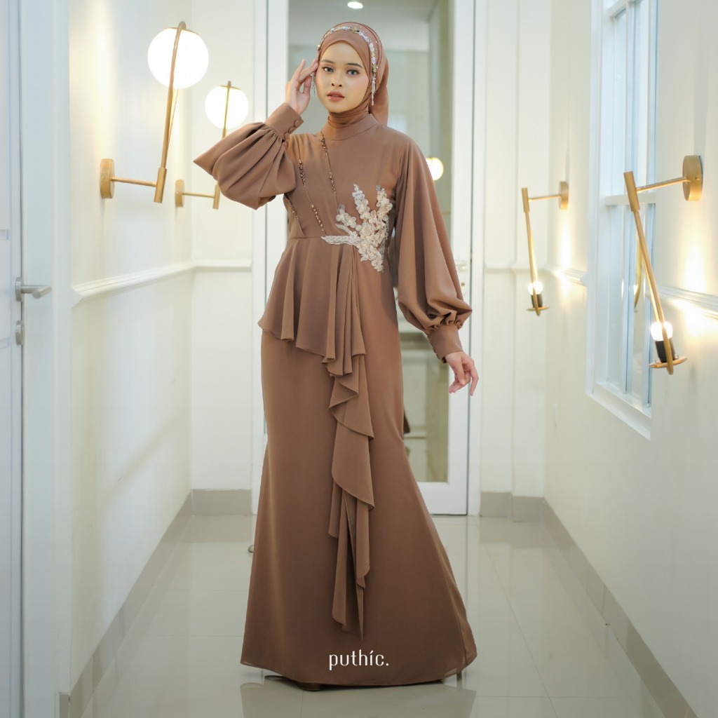 Jual PUTHIC DRESS READY STOCK- DAMAR DRESS - GAUN MUSLIM | Shopee Indonesia