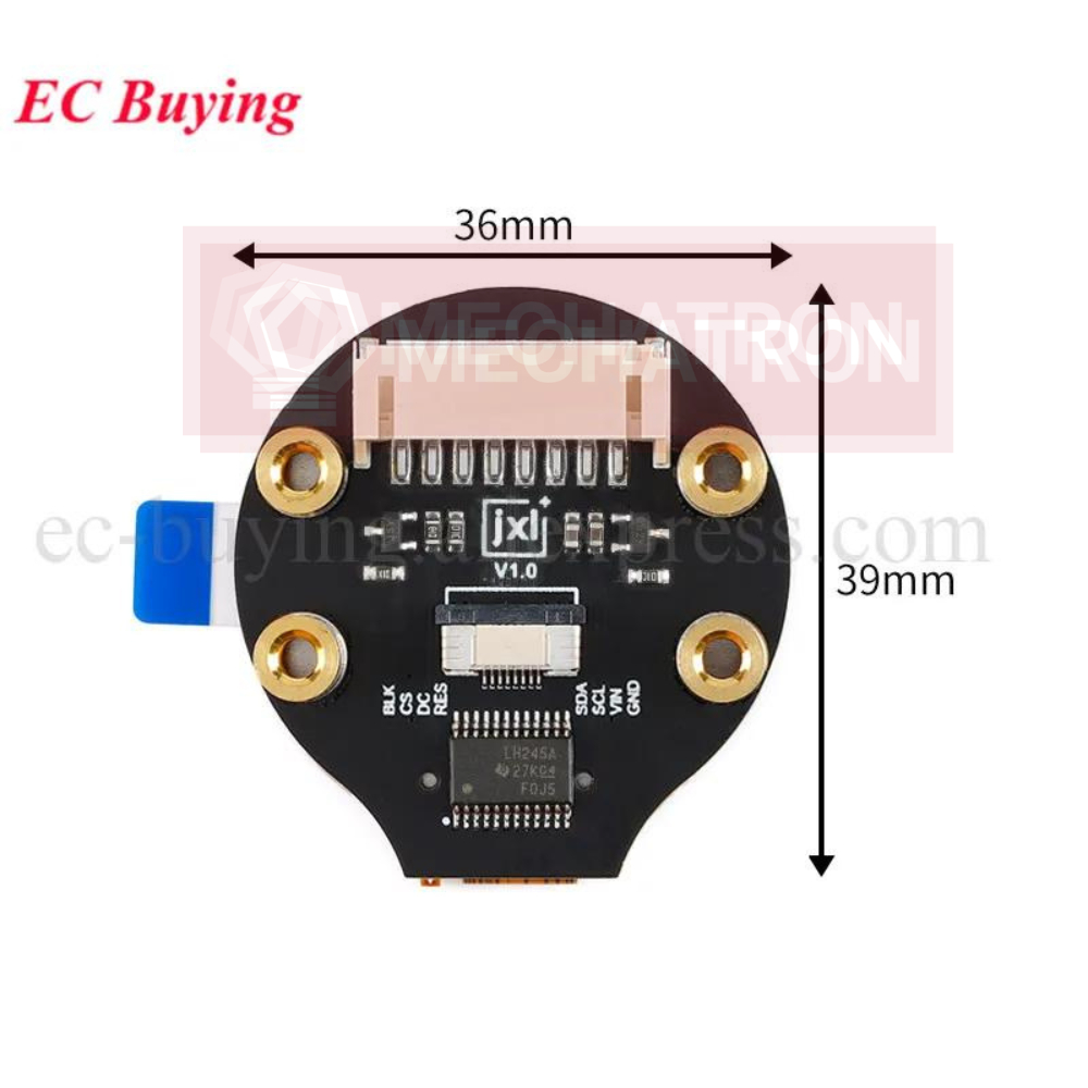 Jual TFT Round Socket Display 1.28 Inch LCD Module RGB 240*240 GC9A01 ...