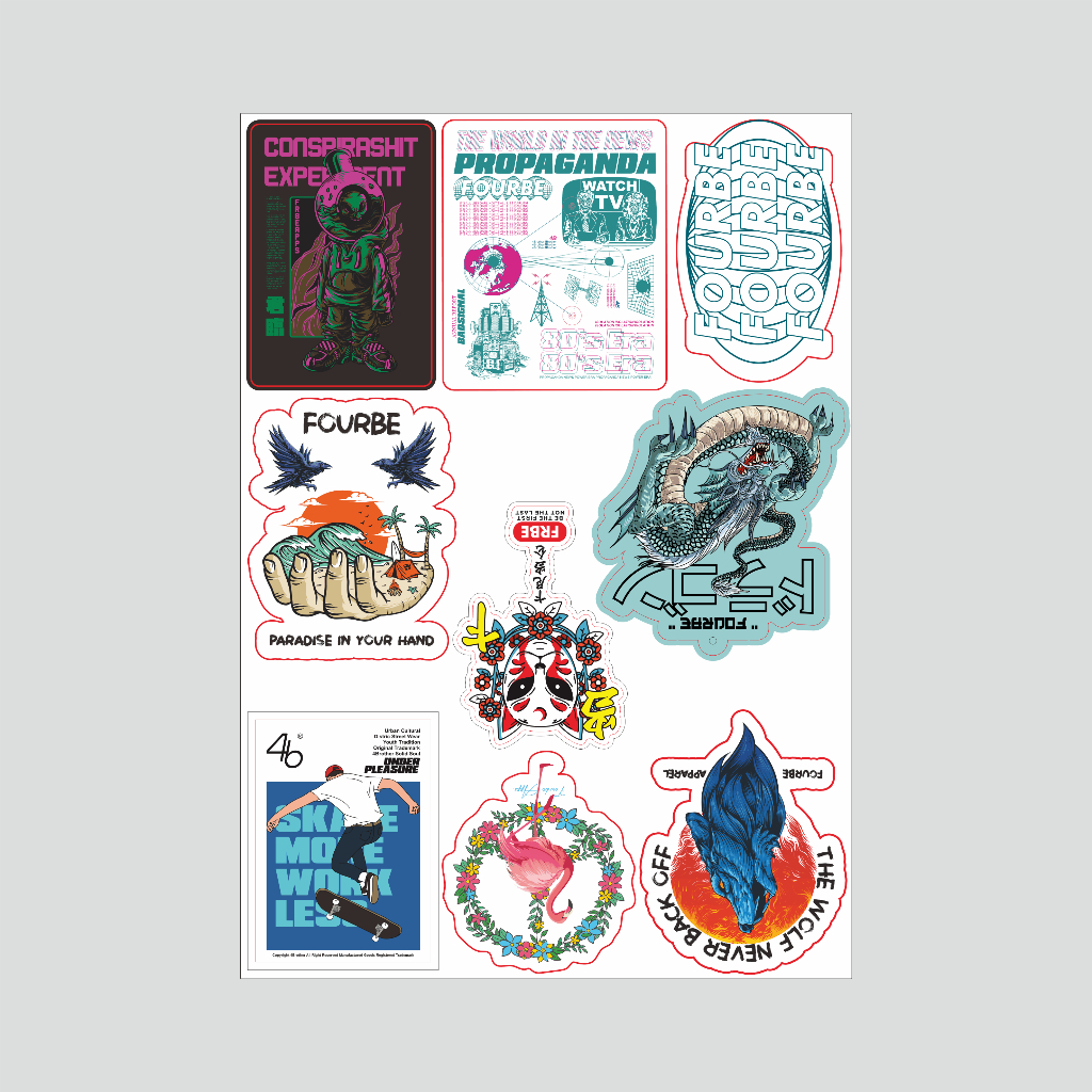 Jual Sticker Brand Aesthetic frbe / Sticker Laptop / Pc / For Tumbler ...