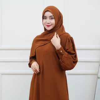 DAUNI STORE SET HIJAB GAMIS DELINA CRINKLE AIRFLOW PREMIUM